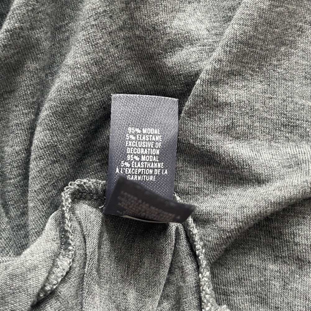 aerie Grey and White Floral Lace Trim Pajama Tank Top - Picture 5 of 5